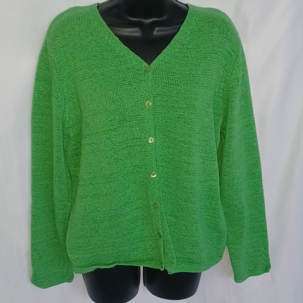 Pendleton Cotton Button Up Cardigan large, 23" pit to pit